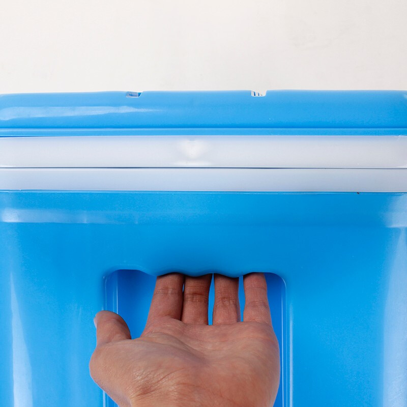 Warm Ice Bear 33-85L Food Grade Takeaway Insulated Box Commercial Food Delivery Stall Fast Food Thermal Insulation Plastic Foam Refrigerated Fresh Box 33L Blue