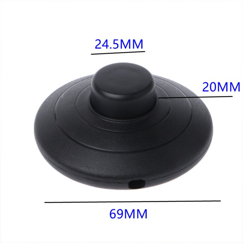 Floor lamp LED lamp table lamp bedside lamp copper sheet contact foot safety protection flame retardant material convenient wiring midway switch button online switch floor light switch floor switch foot switch black