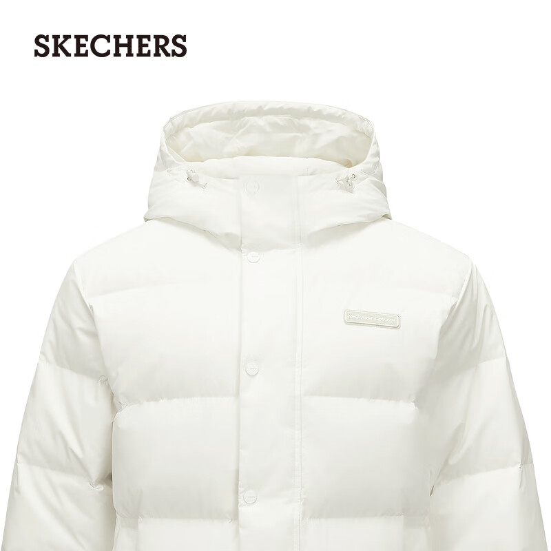 Skechers New Year's Gift Down Jacket Winter Hooded Warm Jacket Casual Short Coat Same Style for Men and Women L324U154
