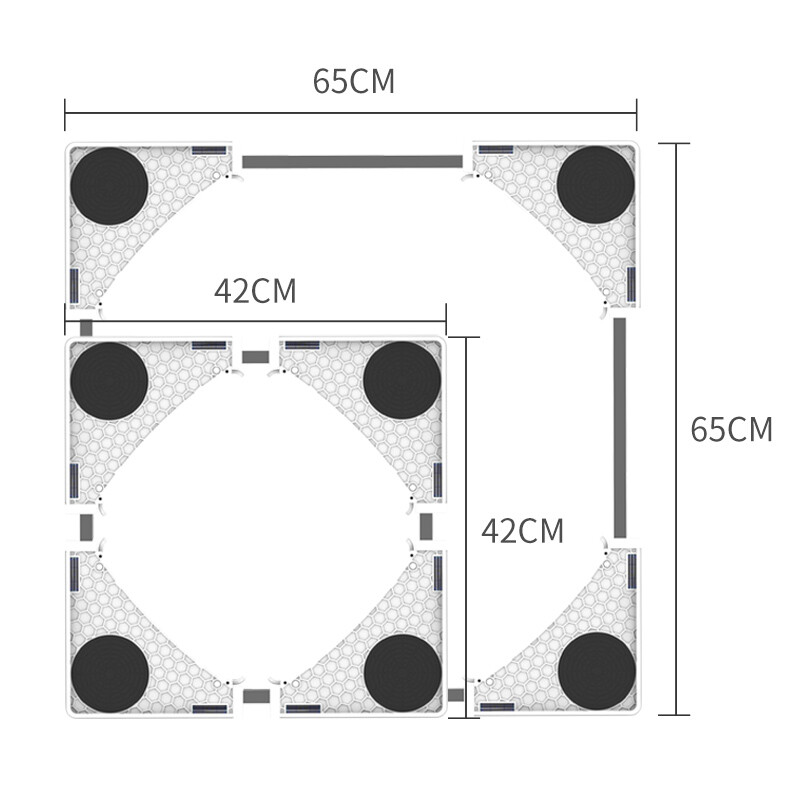 MS washing machine base refrigerator base rack Haier washing machine bracket elevated drum washing machine bracket mobile rack washing machine rack 8 columns 4 wheels XDHC-04