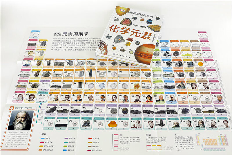 DK Children's Illustrated Encyclopedia of Chemical Elements Hardcover Edition Primary School Students' Curriculum Science Reading Materials Youth Chemistry Enlightenment Introductory Textbook Complete Knowledge of the Periodic Table of Elements