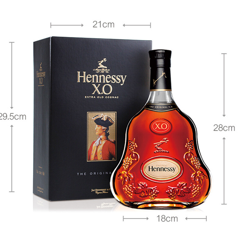 Hennessy Baoshuxing Hennessy XO1500ml Hennessy Cognac Original imported wine 1500mL
