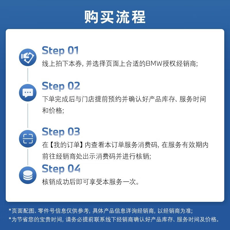 BMW official car brake fluid and brake oil maintenance in-store service voucher X1 (before 2023)