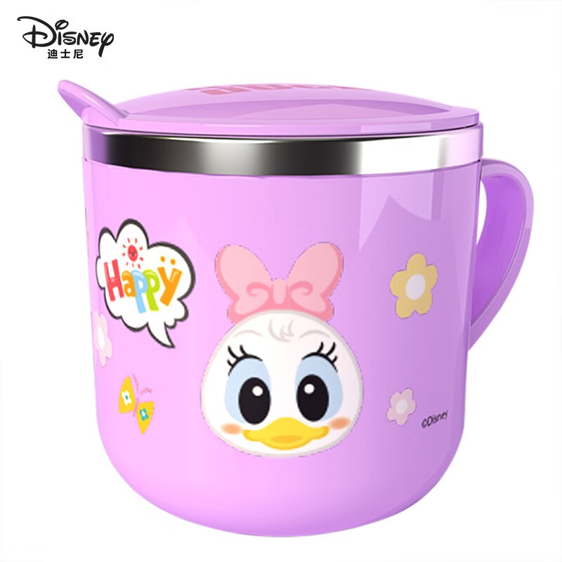 Disney Milk Cup Children's Direct Drinking Milk Cup 316 Stainless Steel Food Grade Children's Drinking Cup Steel Seal Scale 260ml Daisy