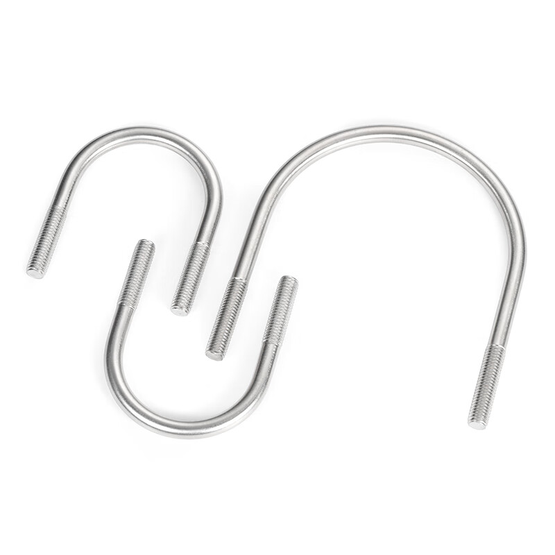 Jinggong 304 stainless steel U-shaped bolt U-shaped screw nut set U-shaped pipe clamp pipe clamp hoop fixed buckle M16*219 (1 piece) 304
