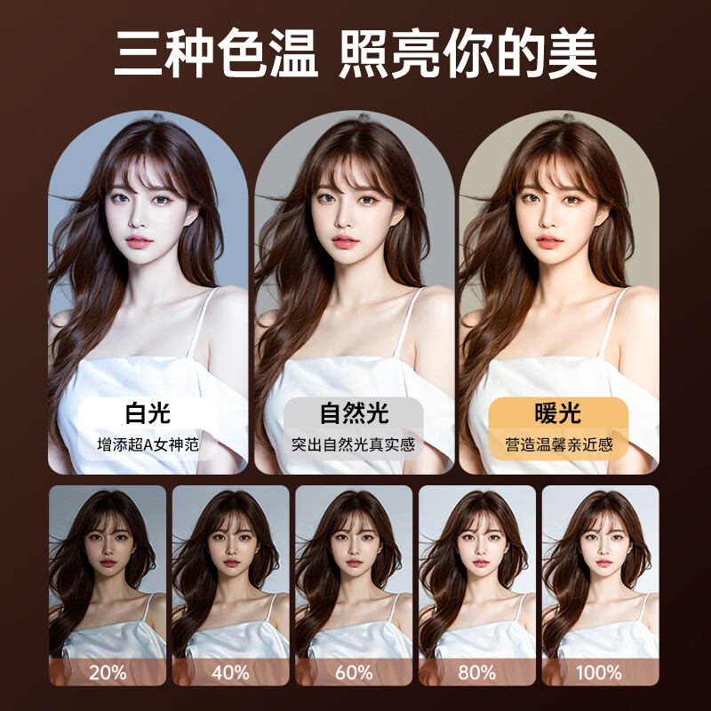 Jimantu live broadcast fill light 120W professional COB photography spherical light anchor with beauty lighting indoor studio portrait photography video shooting soft light