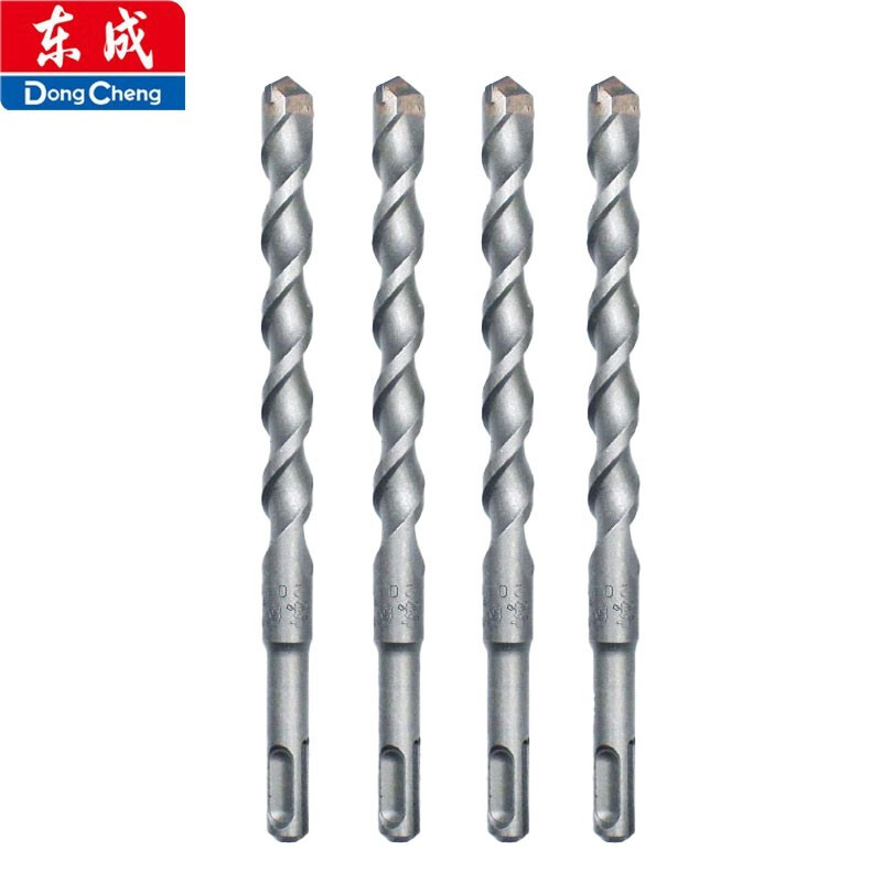 Dongcheng alloy drill bit, round shank two-pit and two-slot alloy drill bit, four-pit electric hammer alloy drill bit, electric hammer impact drill bit 6x110mm
