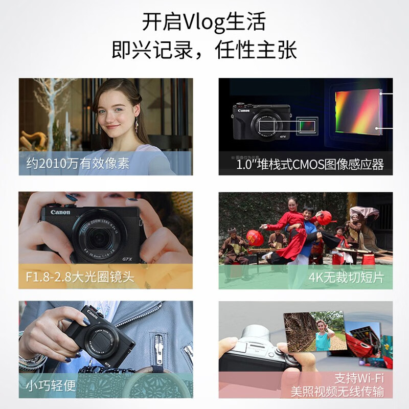 Canon Canon g7x3 PowerShot camera vlog portable card video live HD digital camera G7X3 black