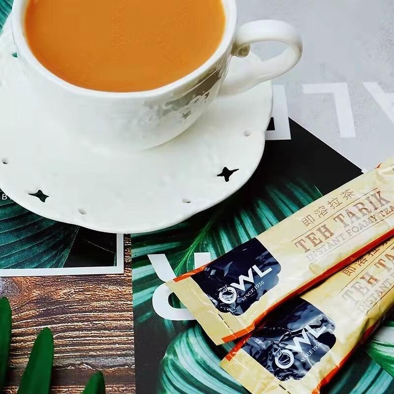 Owl OWL teh tarik Malaysian owl milk tea powder bagged instant original diy baked mandarin duck milk tea teh tarik flavored milk tea 17g*20 pieces