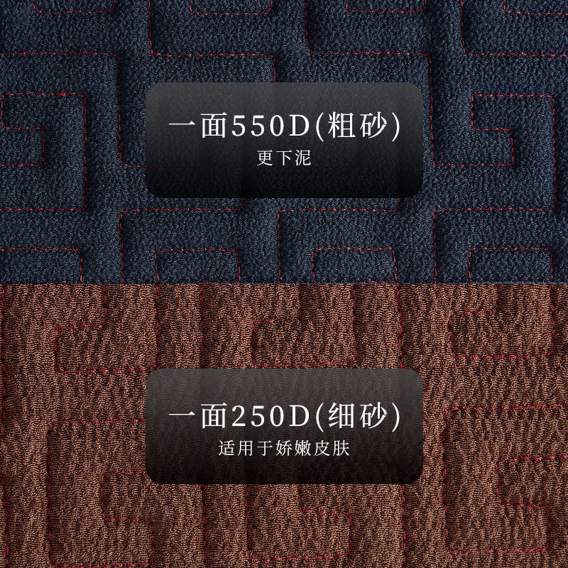 Xunliba bath towel, men's special bath towel, powerful mud rub artifact, household back rub, long strip back shower gloves, thickened - AB noodles back strip, coffee color