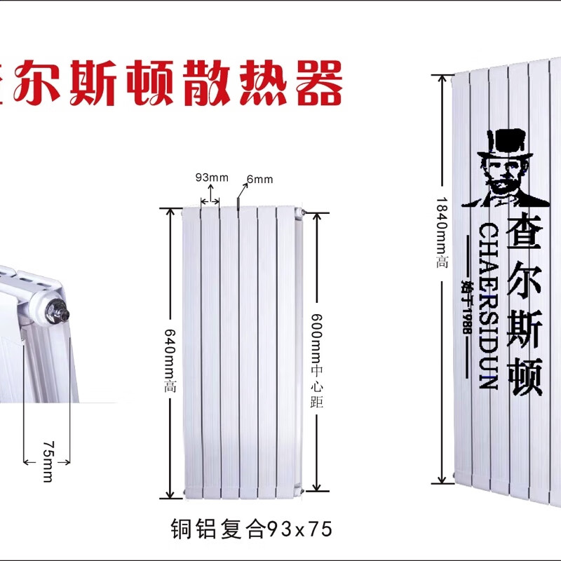 Charleston copper-aluminum composite radiator, a heating artifact.