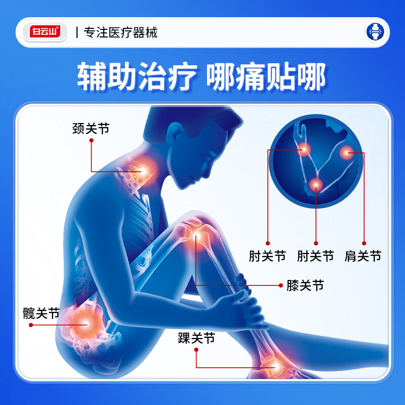 Baiyunshan Shoulder Peripheral Far Infrared Treatment Patch Shoulder Frozen Arthritis Patch Shoulder and Neck Hot Compress to Relieve Shoulder Peripheral Strain and Shoulder Pain 3 Boxes