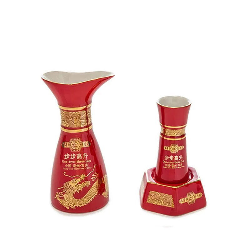 Gujing draws inferences about other cases, wine glass, white wine ceramic wine divider, tribute wine step by step, wine set, gift box, set gift box, set