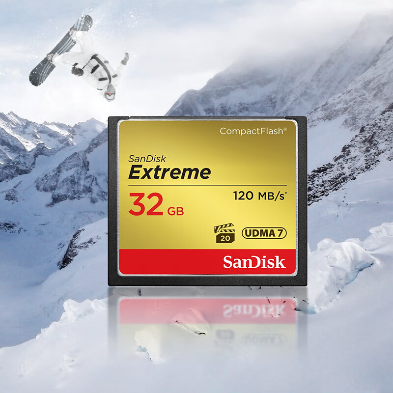 SanDisk 32GB CF (CompactFlash) memory card UDMA-7 ultra-fast memory card, reading speed 120MB/s, writing speed 85MB/s SLR camera memory card