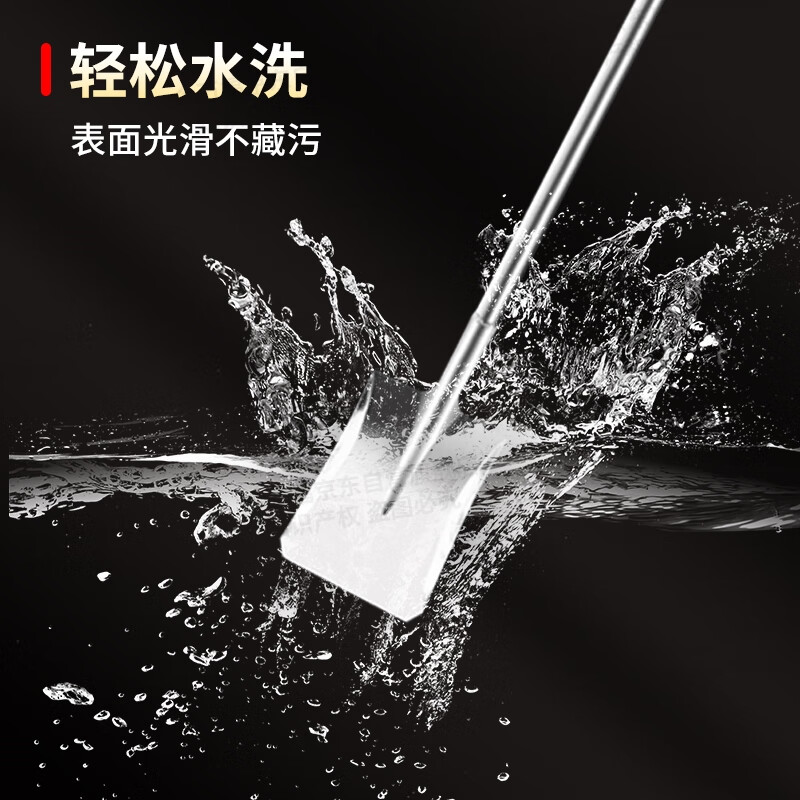 Jinwanfu stainless steel spatula, all-steel spatula, frying spoon for canteen, large pot soup spoon, 130cm long multi-functional square spatula