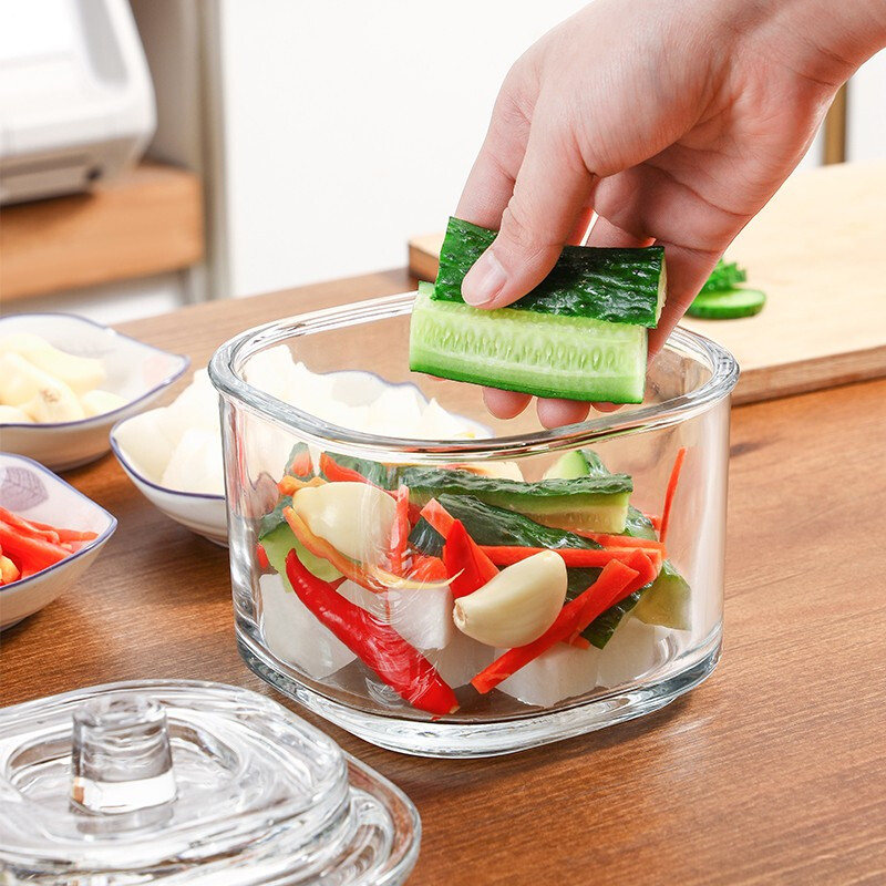 WENDY STORY Home Story (KATEI STORY) Japanese Kitchen Kimchi Jar Thickened Glass Sealed Jar Overnight Soaking