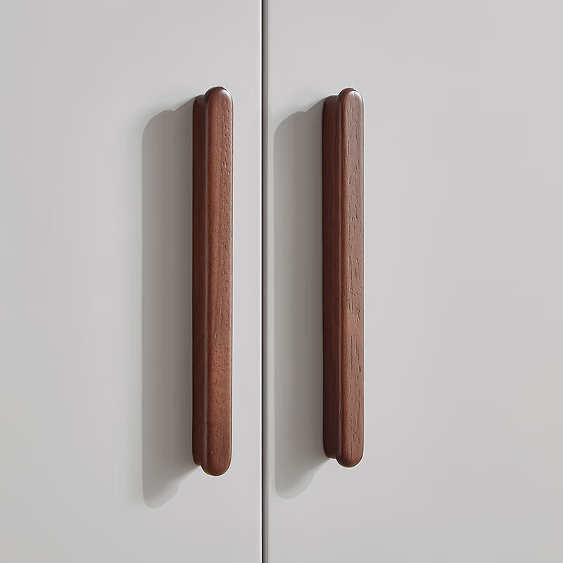 Quanyou Home Solid Wood Handle Bedroom Wardrobe Furniture Modern Simple Floor Standing Wardrobe Hanging Wardrobe Storage Storage Cabinet