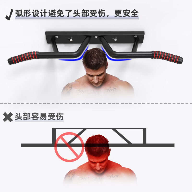 Faite door-mounted horizontal bar wall pull-up device home indoor children's multi-grip hanging bar stretching home fitness equipment white new curved integrated horizontal bar does not include installation