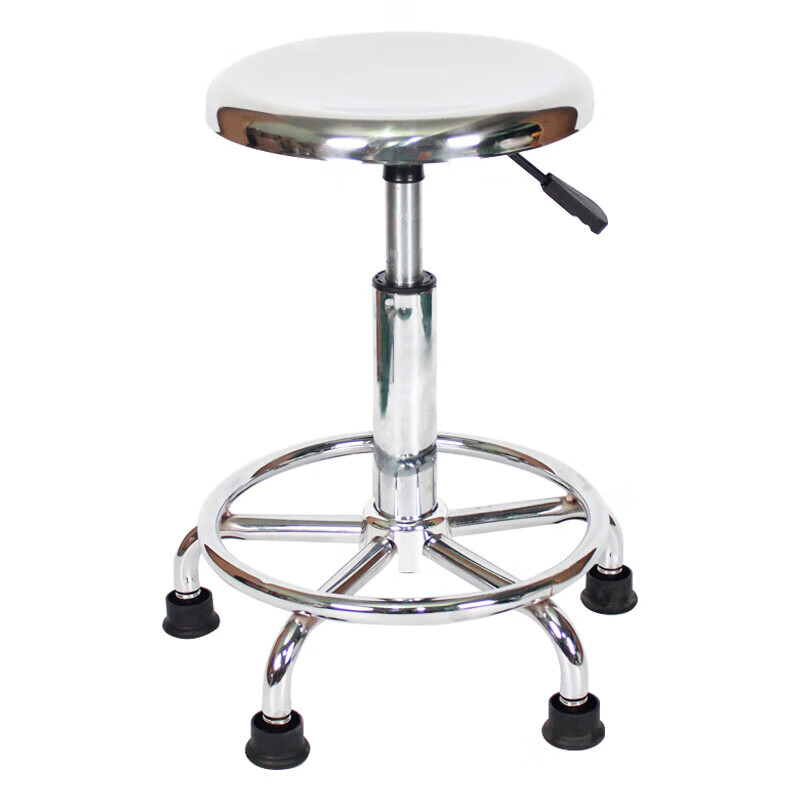 Wenstan WST208 workshop stool stainless steel assembly line work stool round lifting swivel chair hospital workstation PP nail style