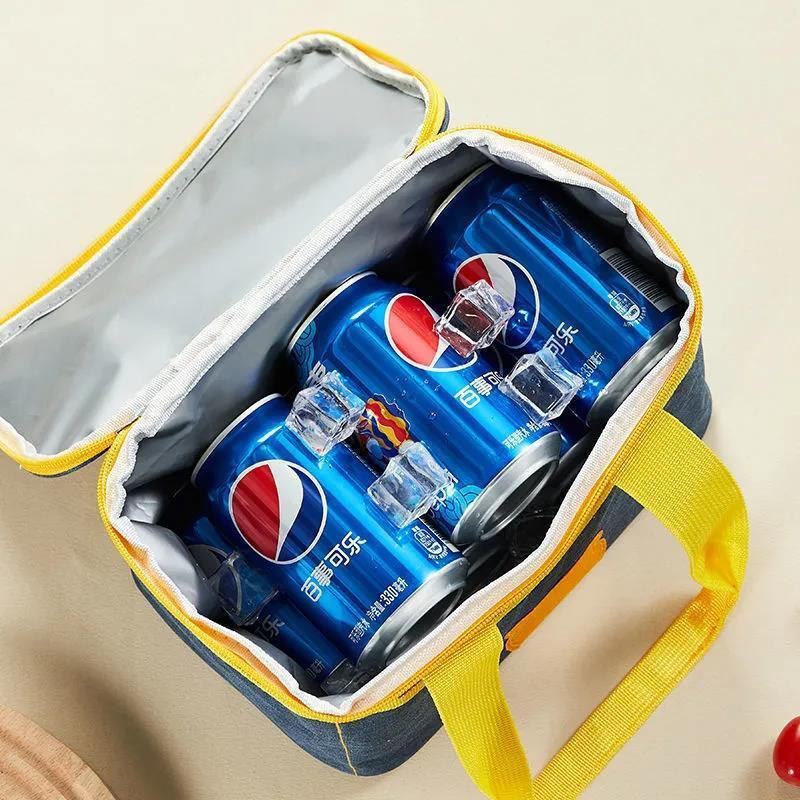 Yuhua Insulated Bag Cooler Bag Aluminum Foil Thickened Lunch Box Bag Large Capacity Meal Bag Outdoor Cold Lunch Bag Handbag (24x15.5x19.5) Extra Medium New Style Handbag (Completely Waterproof)