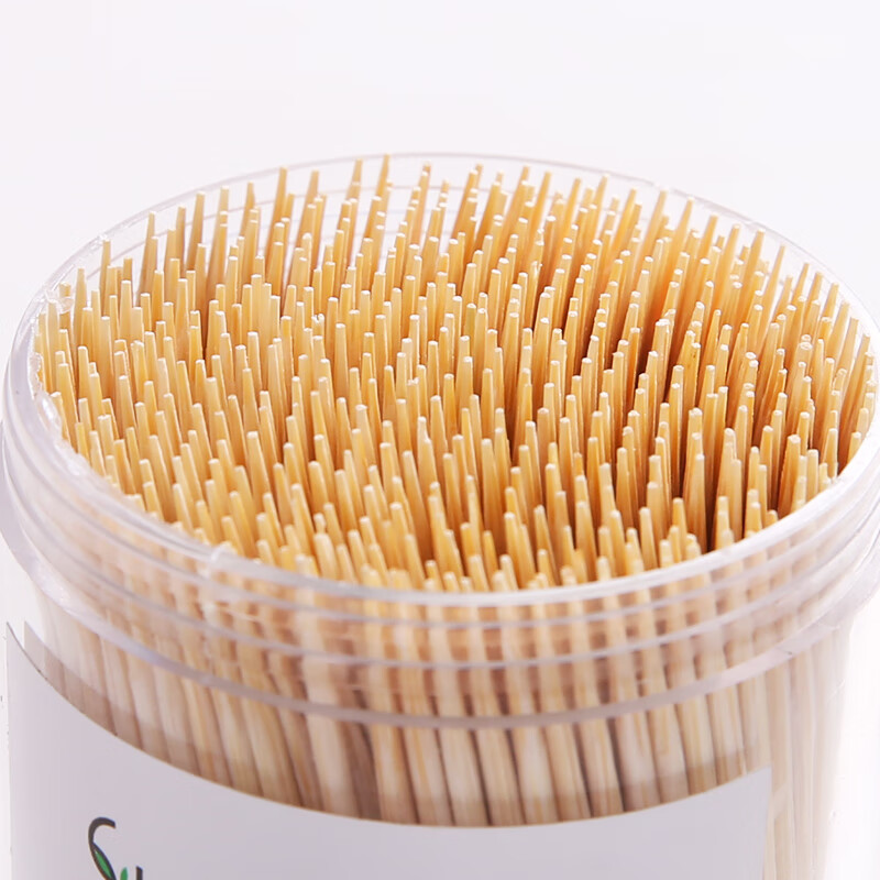 Double gun disposable toothpicks double-headed bamboo toothpicks fruit picks snack picks 1000 cans