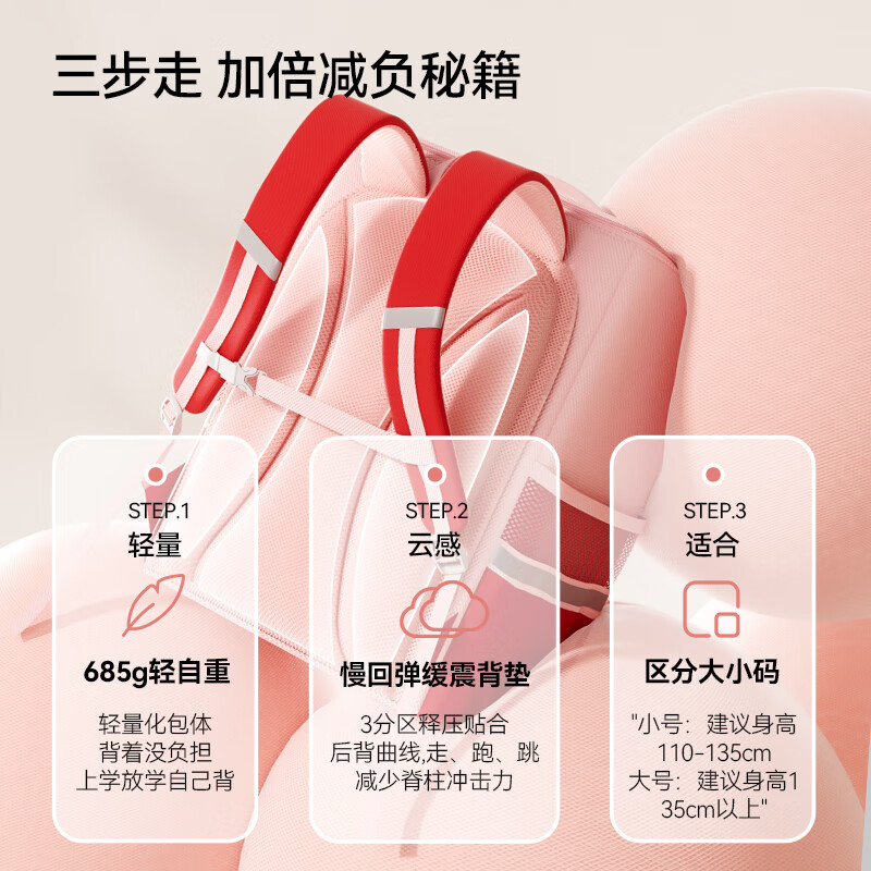 IGROW back-to-school schoolbag primary school boy spine protector children's schoolbag 1-3-6th grade sweet style girl's shoulder burden reduction