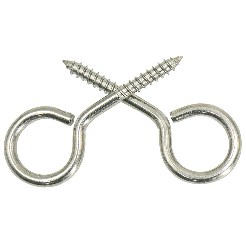 Hasdick Beijing warehouse delivery HKZ-67 304 stainless steel sheep eye self-tapping screws hand-tightened hook self-tapping screws M5 hook shape (10 pcs)
