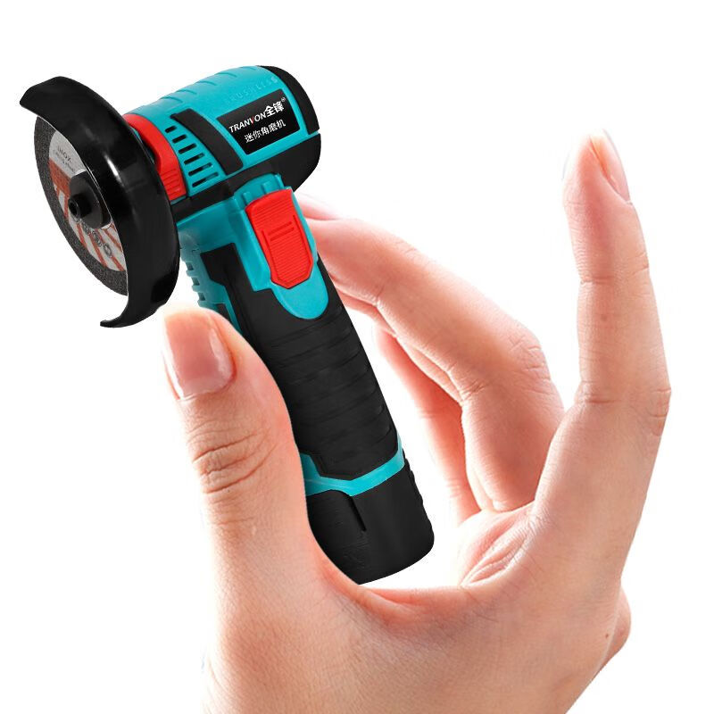 Lithium-battery mini angle grinder, cutting machine, grinding, small rechargeable brushless electric hand grinder, hand-held hand grinding wheel, upgraded paper box, 12V mini angle grinder, 12V lithium battery, one-charge, one-charge package