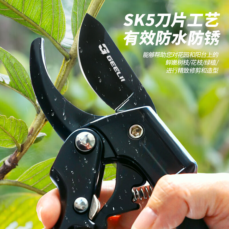 GeeLii gardening scissors, fruit tree branch scissors, pruning scissors, flower pruning scissors, special pruning tool 75045