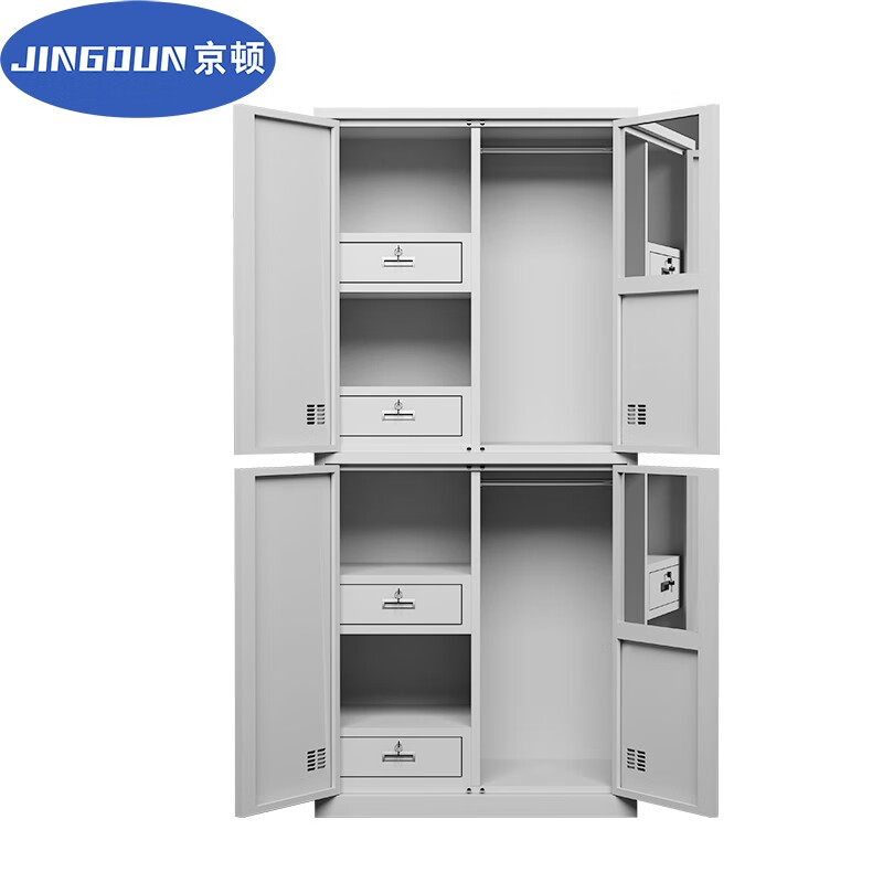 Kington housekeeping cabinet thickened iron cabinet steel dormitory housekeeping locker locker cloakroom four-door housekeeping cabinet 90*50*200cm