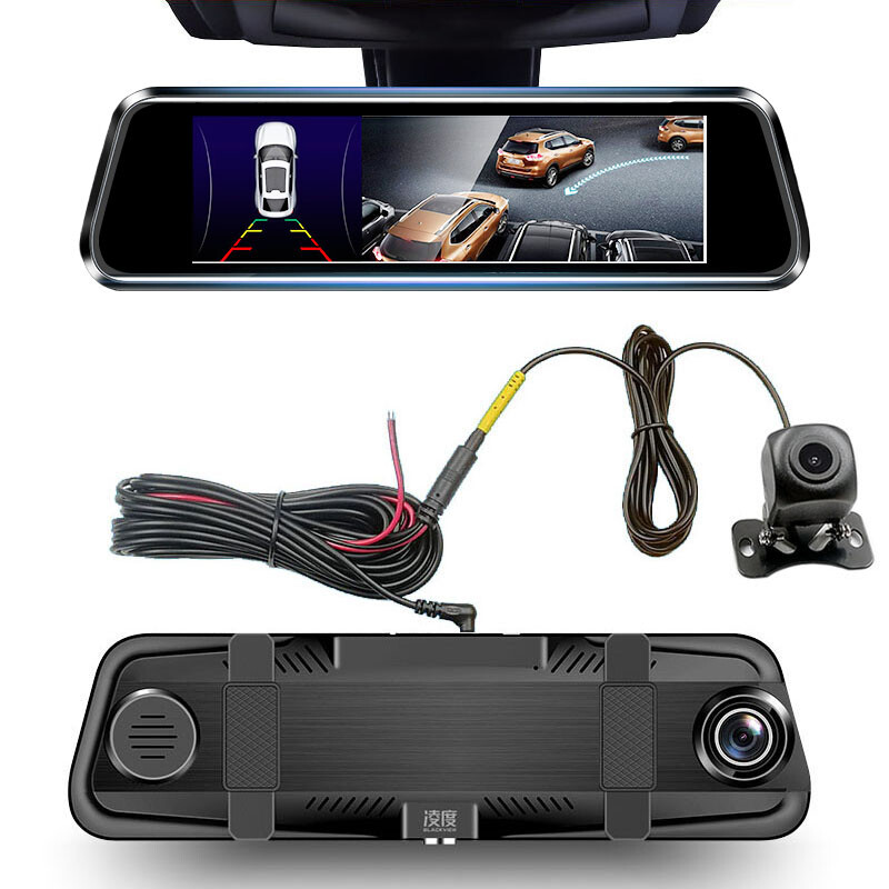Suitable for Lingdu streaming media driving recorder rear camera 4-pin rear view camera driving recorder rear camera AHD high definition night vision reversing image camera streaming media rear view camera + 6 meters cable