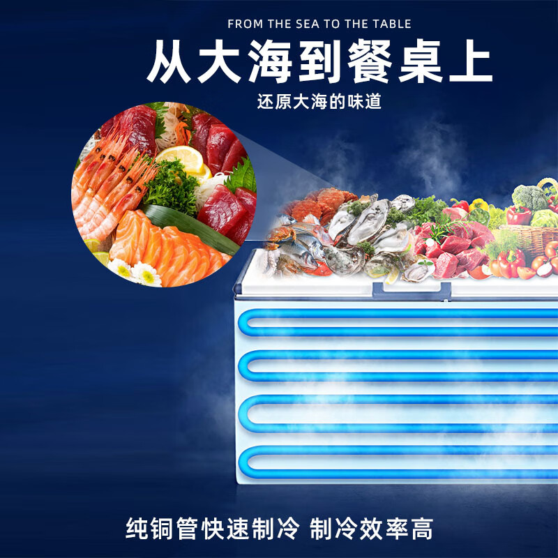 Zhongke sirloin -60 degree ultra-low temperature seafood freezer -40 sea fishing tuna abalone cell-level freezer -80 cold storage dry ice laboratory deep cooling large capacity freezer 328L stainless steel (-15 to -45)