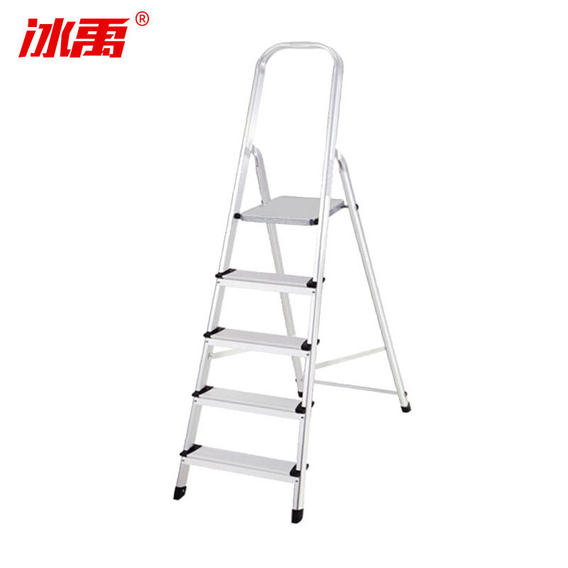 Bingyu BY-4441 Aluminum alloy thickened folding ladder, ladder for engineering factory, herringbone ladder, telescopic stair escalator, five-step ladder