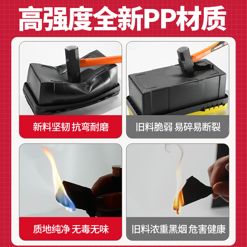 Delixi tool box industrial-grade household multi-functional hardware electrician storage box set car tool storage box small 15-inch black diamond durable model-plastic lock