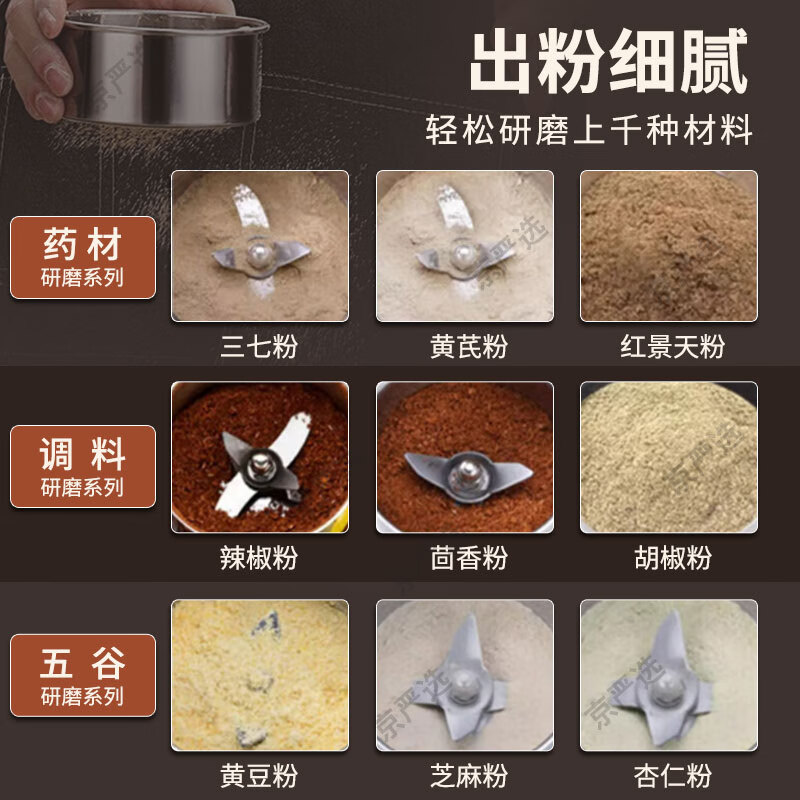 Jingyan grinder ultra-fine grinder commercial high-power grinder Chinese medicine multi-function grinder large-capacity crusher 800a 304 stainless steel pure copper motor