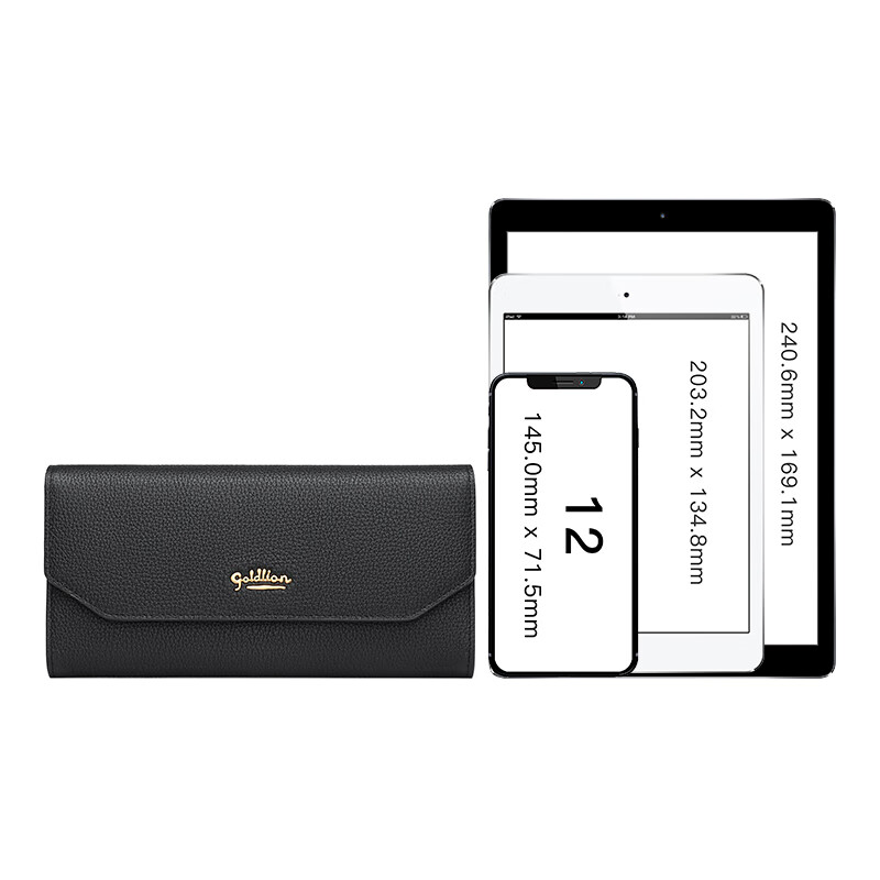 Goldlion New Women's Wallet Casual Clutch Wallet Versatile Coin Purse New Year's Gift Black