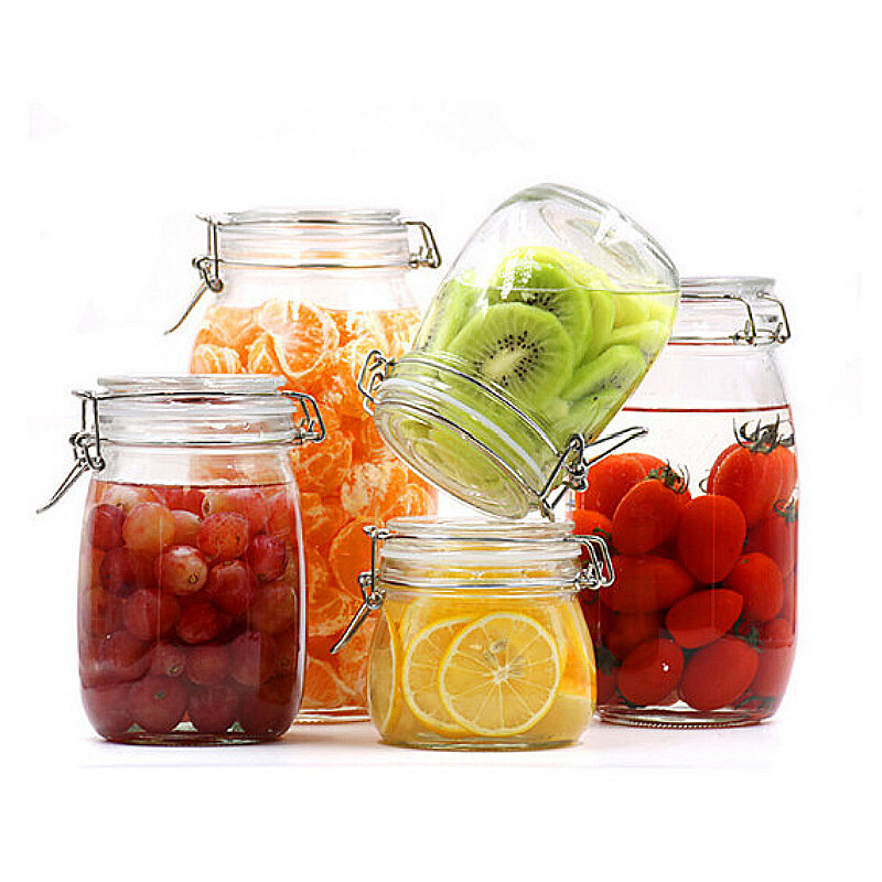 Liuyang sealed jar buckle honey tea enzyme sealed bottle glass storage pickle jar kimchi jar buckle 1000ml