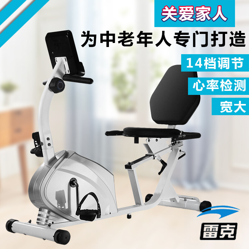 Lake Elderly Exercise Bike Silent Magnetic Control Spin Bike Indoor Assisted Rehabilitation Training Home Fitness Equipment Unplugged BC600D (No Hand Crank)