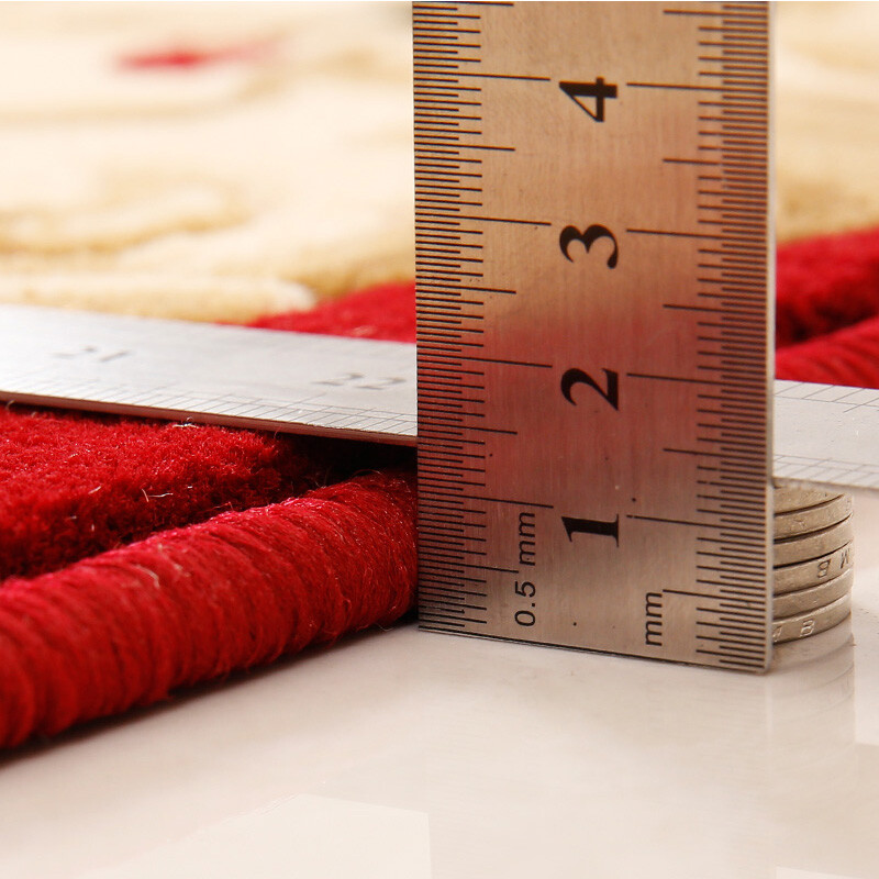 Li Yang European style carpet living room sofa coffee table carpet bedroom bedside blanket thickened high density handmade three-dimensional cut flower LY-52R wine red 1.2mx1.7m