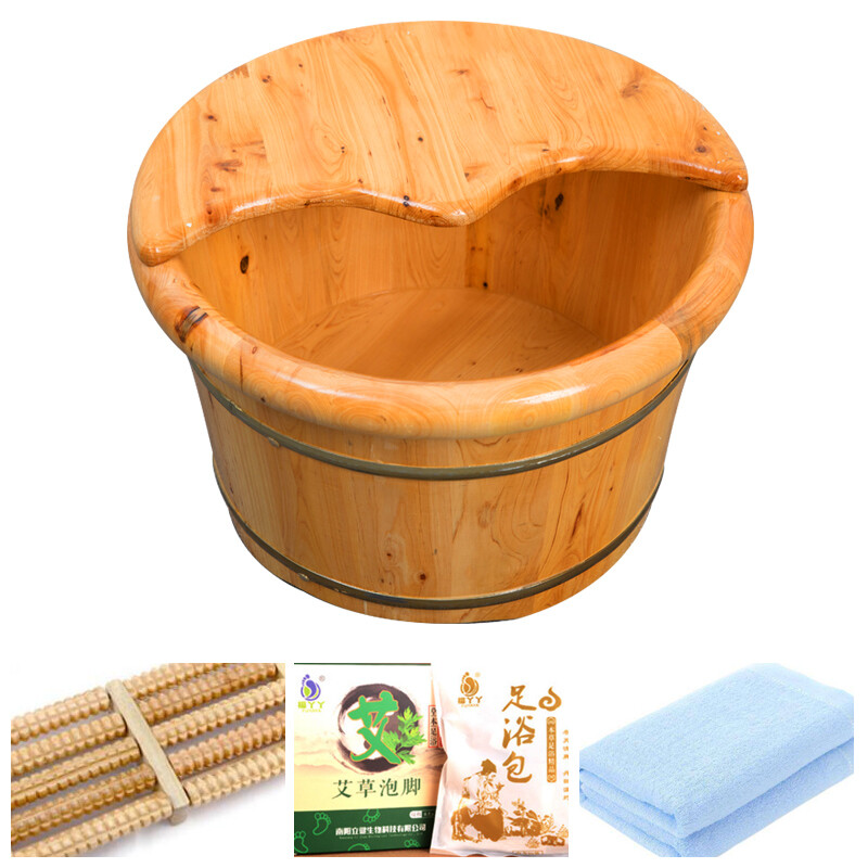 Leibian Is Also Solid Wood Foot Bath Barrel Soaking Bucket Leibian Is Also Solid Wood Foot Bath Barrel Soaking Bucket Cedar With Lid