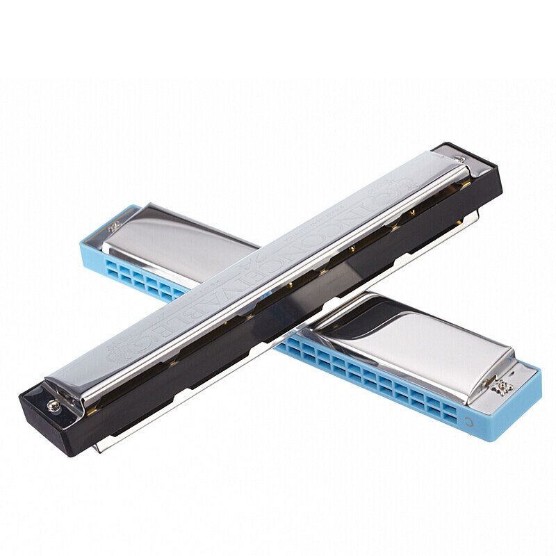 Swan Swan harmonica for children, beginners and students 24 double-hole single-note C major polyphonic professional performance instrument 24-hole pink polyphonic C-key advanced model