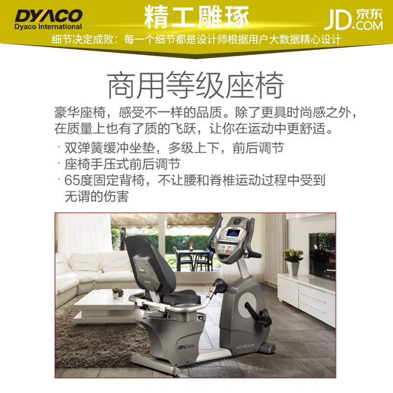 DYACO Commercial Exercise Bike Original Imported Self-Powered Horizontal Spin Bike SR900 Door-to-Door Delivery Package Installation