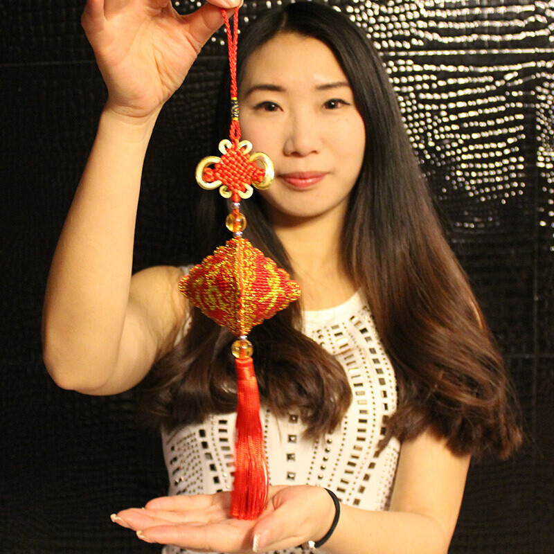 Laojieyuan 2026 new bead embroidery handmade embroidery car pendant cross stitch pendant safety charm car hanging precision printing (full bead embroidery) needs to be embroidered by yourself