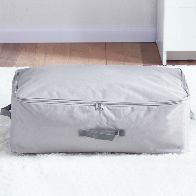 Bailu Oxford cloth moving packing bag for clothes cotton quilt storage bag organization bag clothing large household luggage bag vertical gray