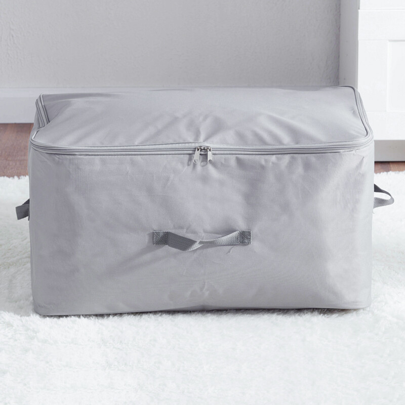 Bailu Oxford cloth moving packing bag for clothes cotton quilt storage bag organization bag clothing large household luggage bag vertical gray