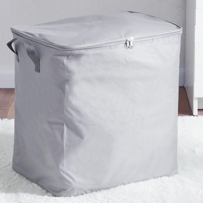 Bailu Oxford cloth moving packing bag for clothes cotton quilt storage bag organization bag clothing large household luggage bag vertical gray