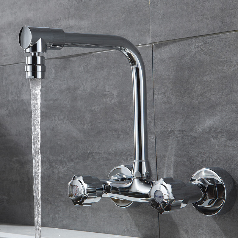 MG faucet kitchen hot and cold wall-mounted sink faucet double-handle brass sink faucet Z-1142