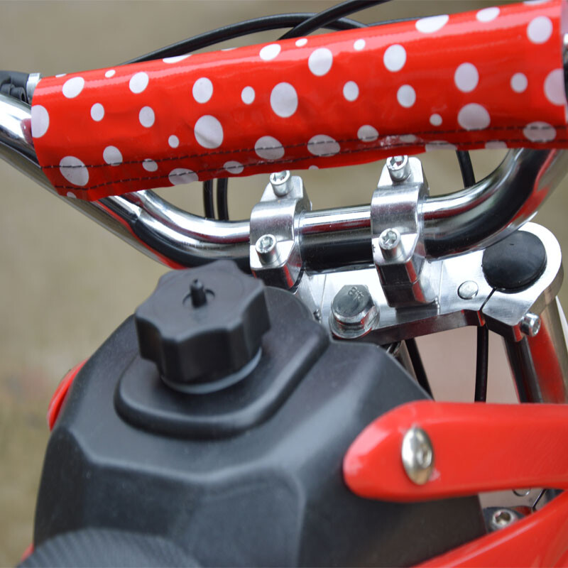 Langchuang 49cc mini motorcycle two-stroke small off-road vehicle fuel model uses electric charging mini sports car 2-stroke white small wheels