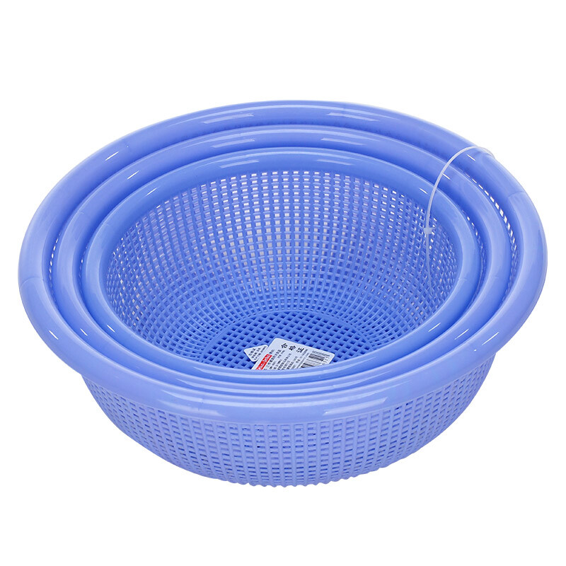 JEKO&JEKO vegetable washing basket hollow fruit and vegetable washing basin drain basket household vegetable washing basket three-piece set random color