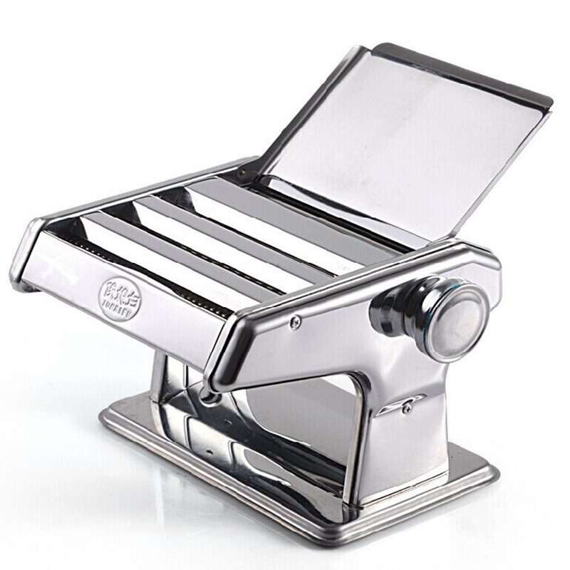 Jun's wife noodle machine hand-cranked stainless steel thickened noodle rolling machine strong round flat noodle dumpling wonton wrapper machine original color thickened three knives